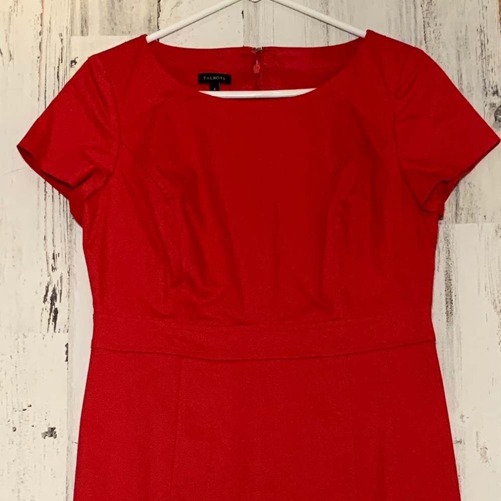 Talbots Red Spring Work Dress
